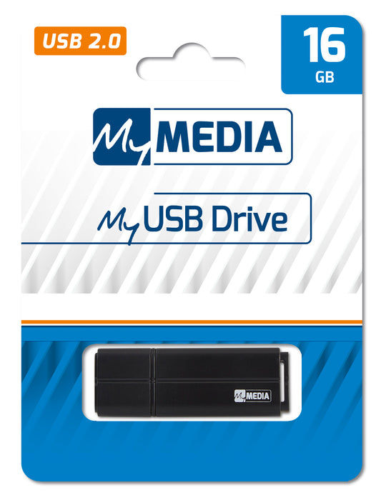 MYMEDIA USB 16GB  BLACK PINSTRIPE MYMEDIA