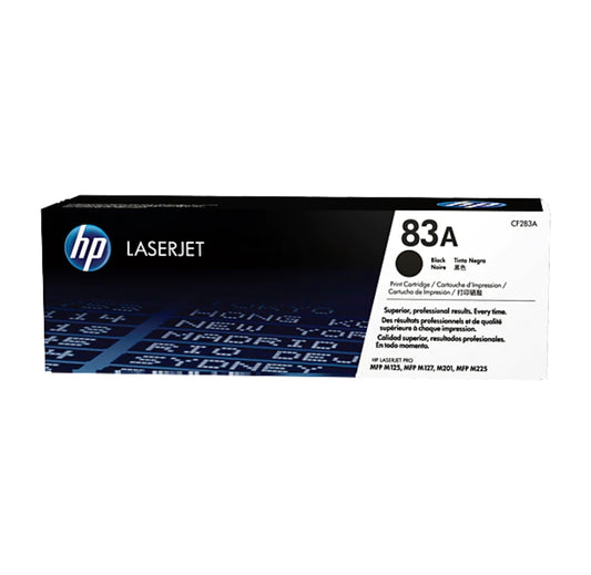 HP 83A Black Original LaserJet Toner Cartridge, CF283A