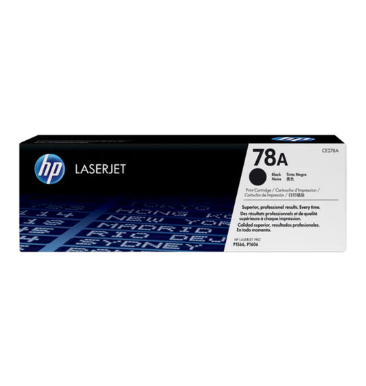 HP 78A Black Original LaserJet Toner Cartridge, CE278A