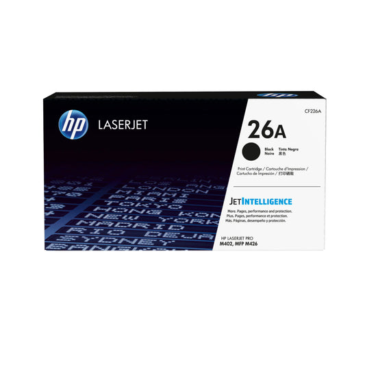 HP 26A Black Original LaserJet Toner Cartridge, CF226A
