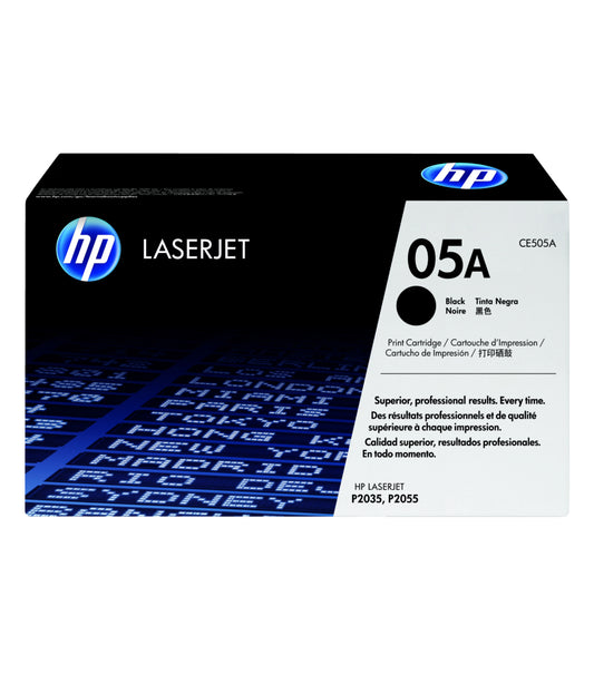 HP 05A Black Original LaserJet Toner Cartridge, CE505A