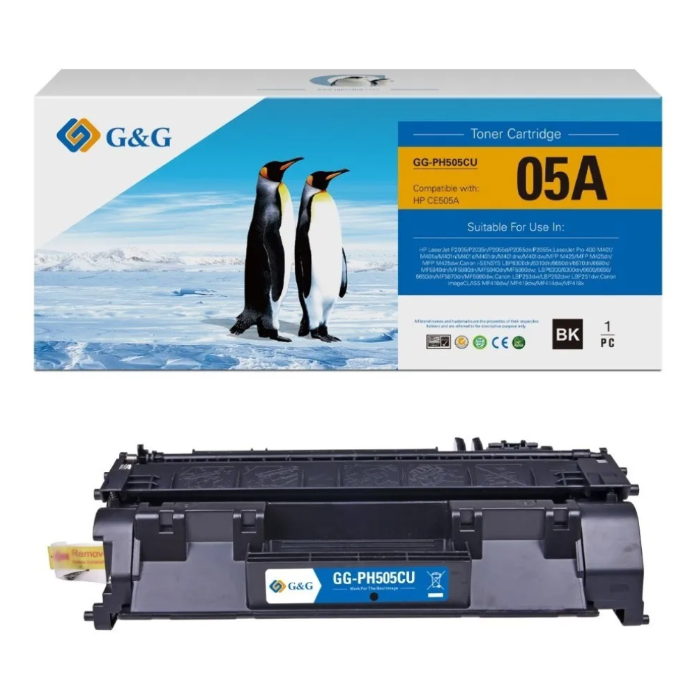 G&G Replacement Toner Cartridges for Hp CE505A