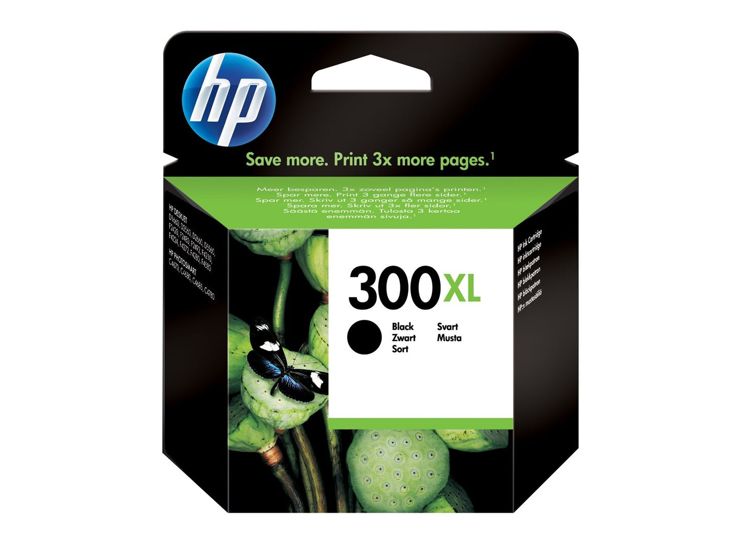 HP Ink Cartridge CC641EE, 300XL, Black