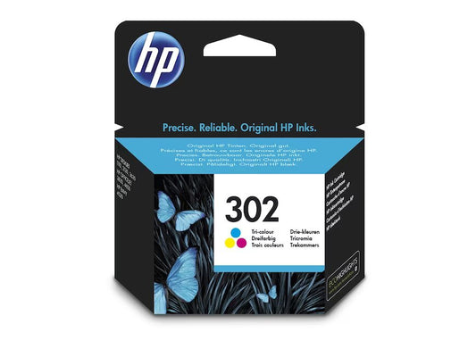 HP Ink Cartridge, F6U65AE, 302, Tri-Colour