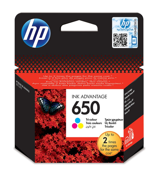 HP Ink Cartridge CZ102AE ,650, Tri-Colour