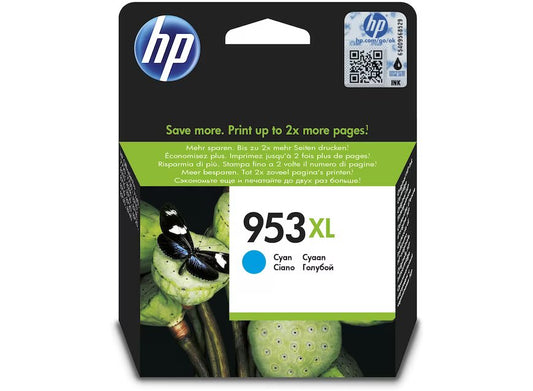 HP Ink Cartridge, F6U16AE, 953XL,  Cyan