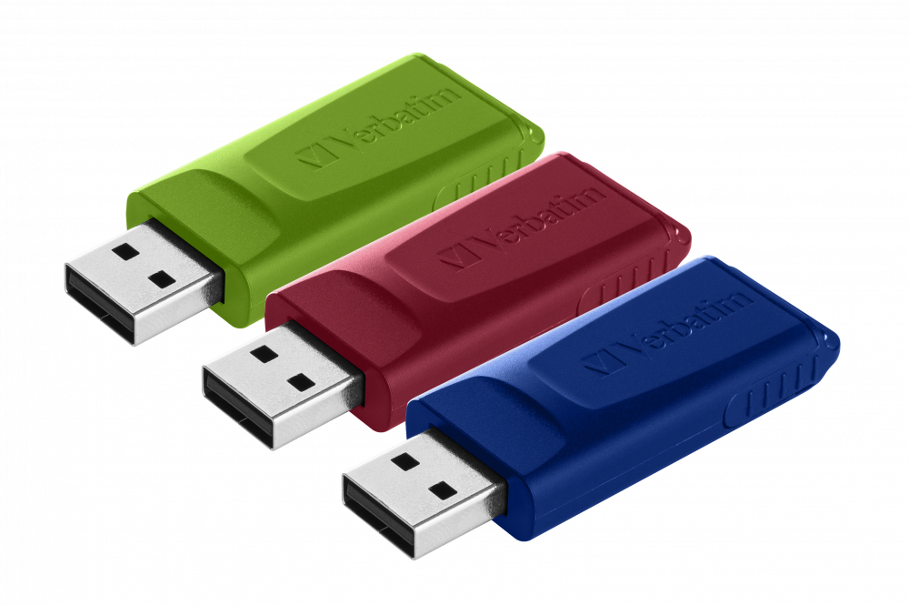 VERBATIM SLIDER USB 2.0 (ΚΟΚΚΙΝΟ/ΜΠΛΕ/ΠΡΑΣΙΝΟ)