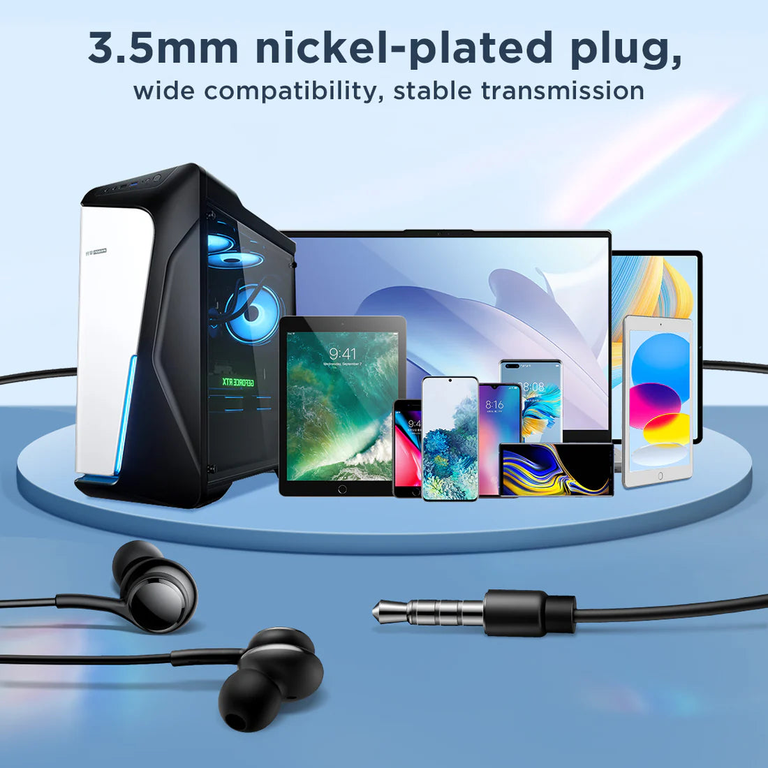 JR-EW02 Wired Series In-Ear Wired Earbuds White