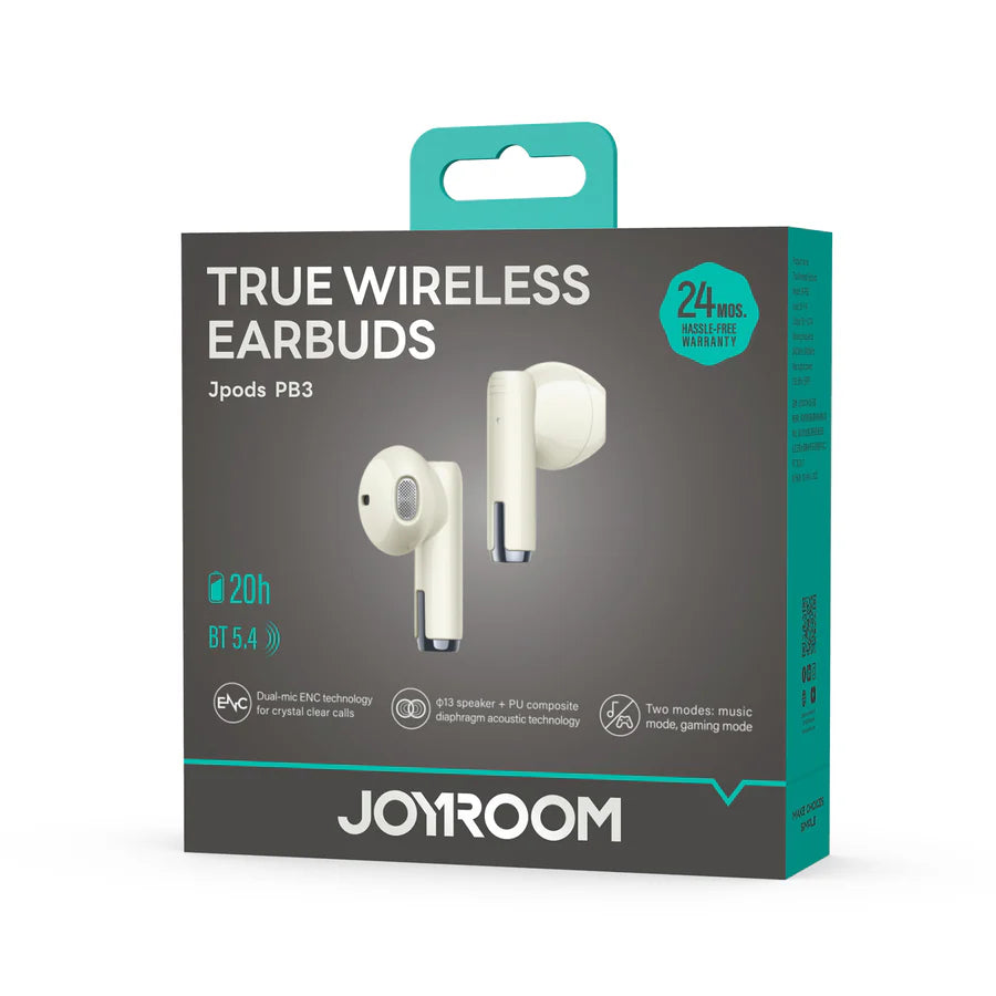 JOYROOM JR-PB3 True Wireless Bluetooth Earphones Beige