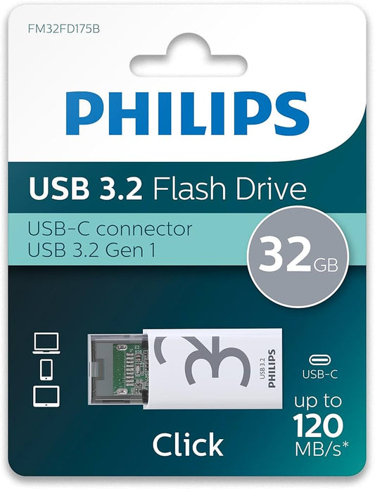 PHILIPS USB-C CLICK 32GB 3.2 GRAY