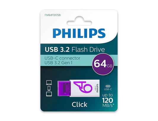 PHILIPS USB-C CLICK 64GB 3.2 GRAY