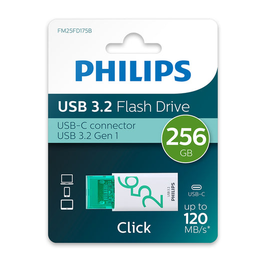 PHILIPS USB-C CLICK 256GB 3.2 GREEN