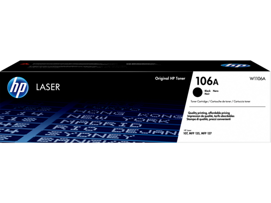 HP 106A Black Original Laser Toner Cartridge (W1106A)