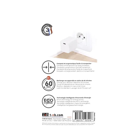 TNB 1 USB-C wall charger Power Delivery 30W