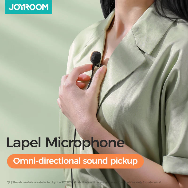 Joyroom JR-LM1 Mini Professional Lavalier Lapel Μικρόφωνο για τηλέφωνο - 2 μέτρα