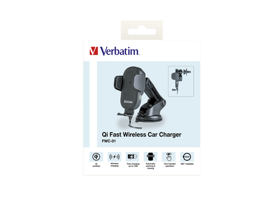 Verbatim Qi Fast Wireless Car Charger FWC-01