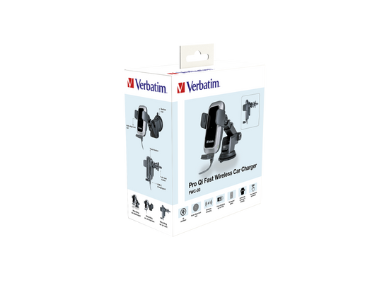 Verbatim Pro Qi Fast Wireless Car Charger FWC-03