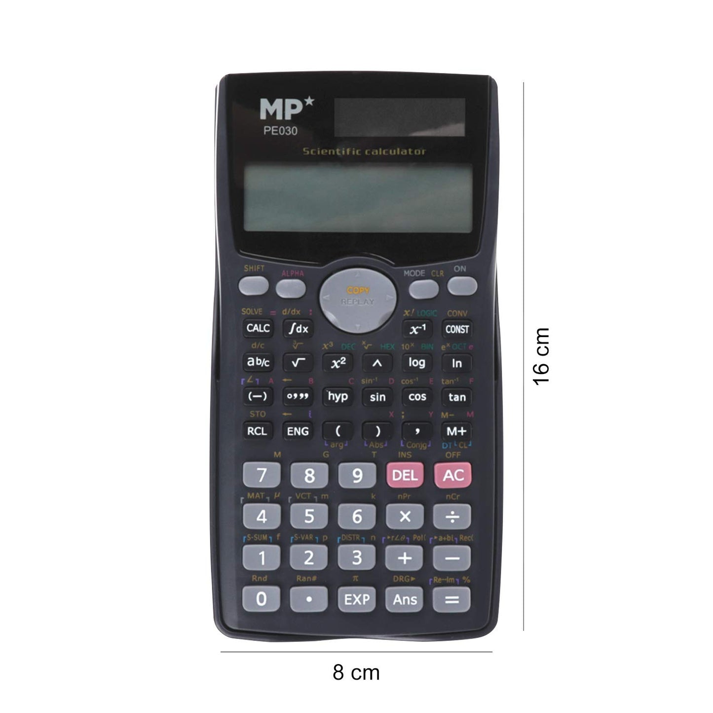 MP - Scientific Calculator with 204 Functions - Black