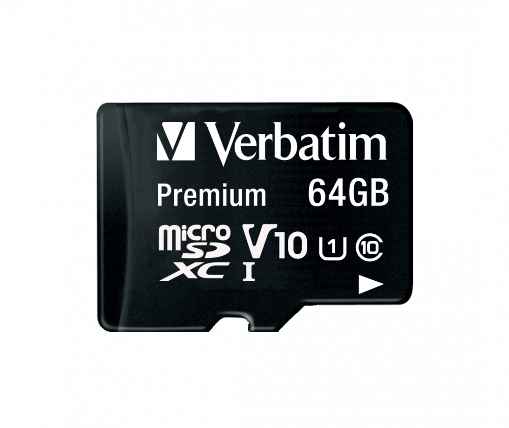 VERBATIM MicroSDHC 64GB CLASS 10 WITH ADAPTOR