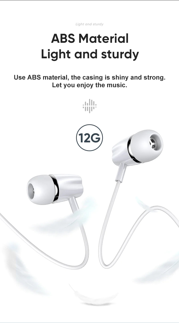JR-EL114  In-ear Wired Earphone-White