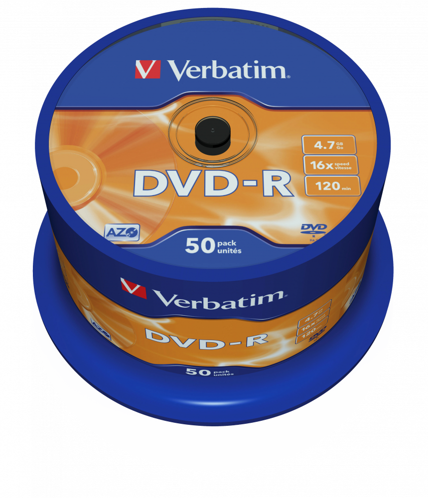 VERBATIM DVD-R SP-50 ΜΑΤ ΑΣΗΜΙ VERBATIM 16X