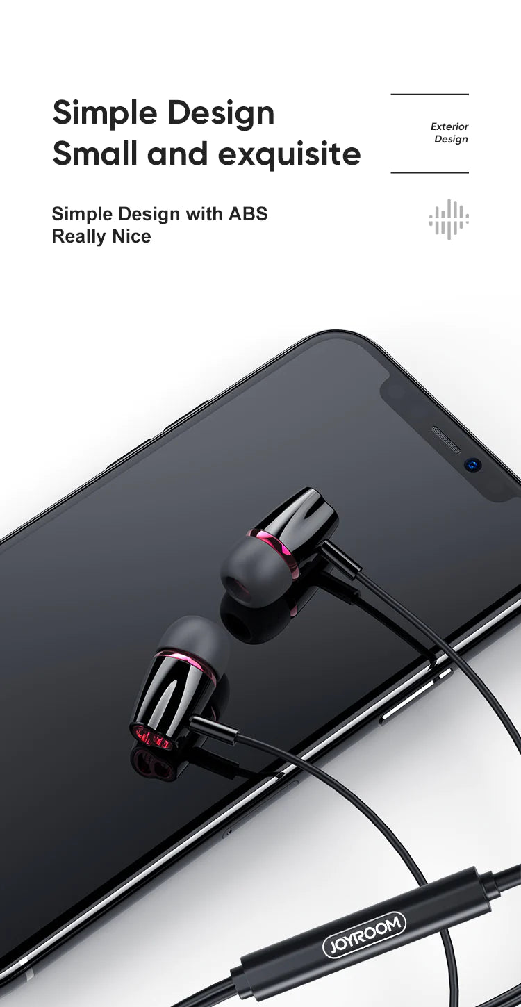 JOYROOM JR-EL114 In-ear Wired Earphone-Black