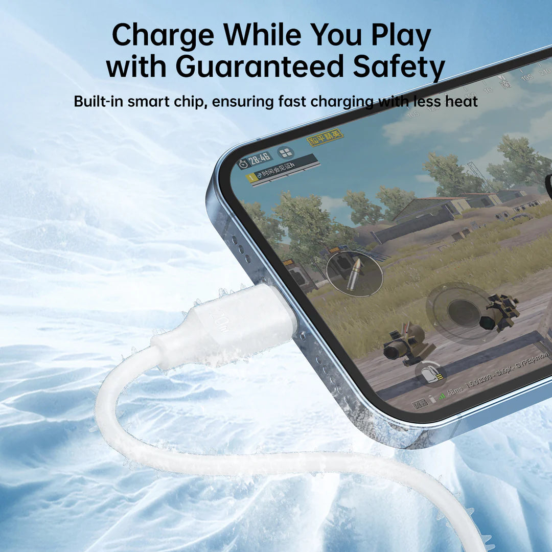 JOYROOM S-CL020A9 20W Type-C to Lightning Fast Charging Data Cable 0.25m-White