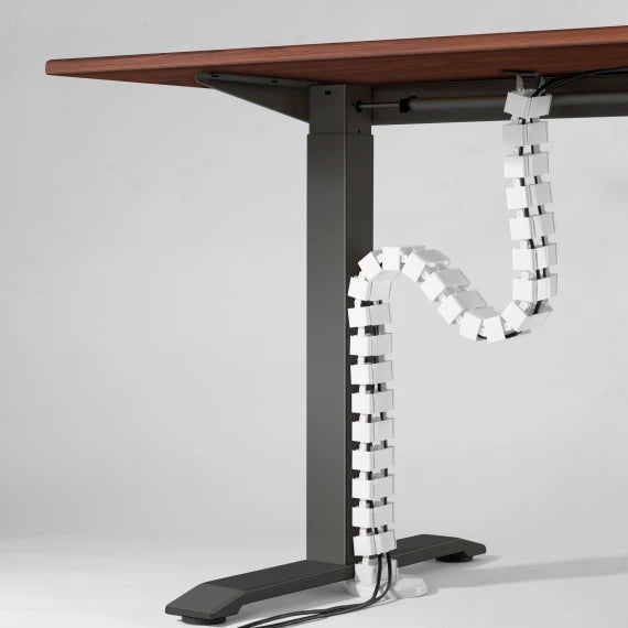 TNB Articulated cable manager with metallic base - white