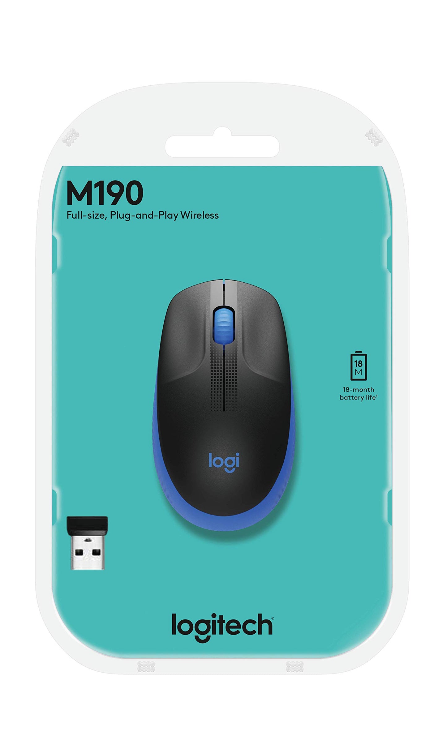 LOGITECH WIRELESS MOUSE BLUE M190
