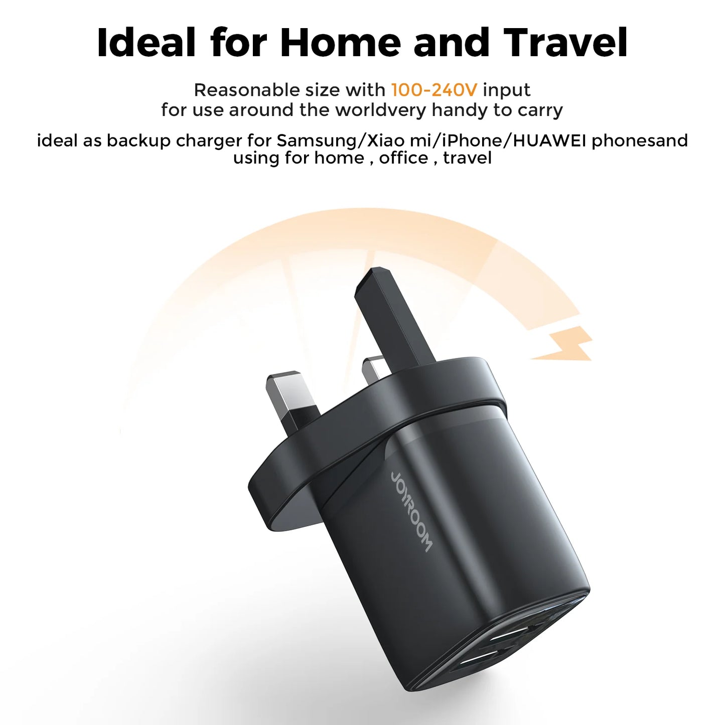 L-2A123 2.4A Dual ports mini fast charger black