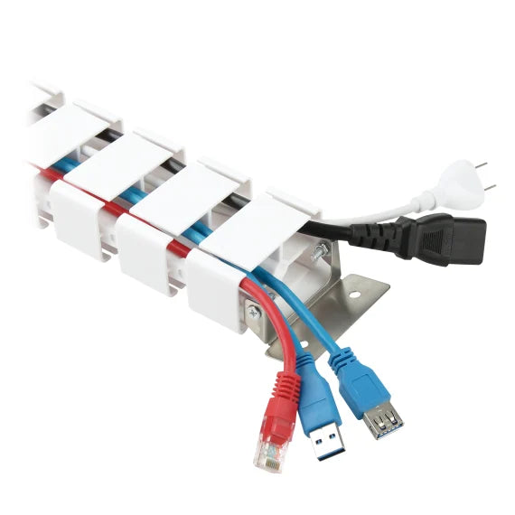 TNB Articulated cable manager with metallic base - white