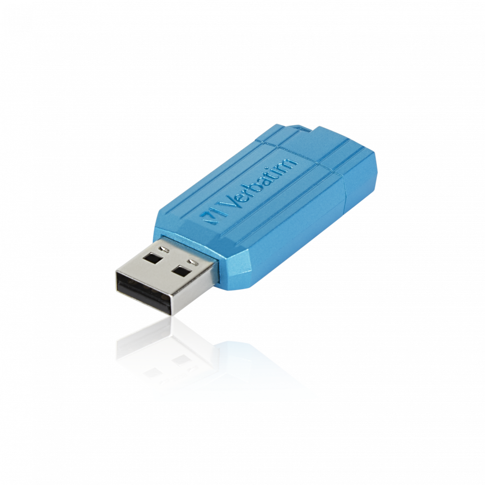 VERBATIM USB 16GB ΜΠΛΕ ΚΑΡΑΪΒΙΚΗΣ ΠΙΝΣΤΡΙΠ