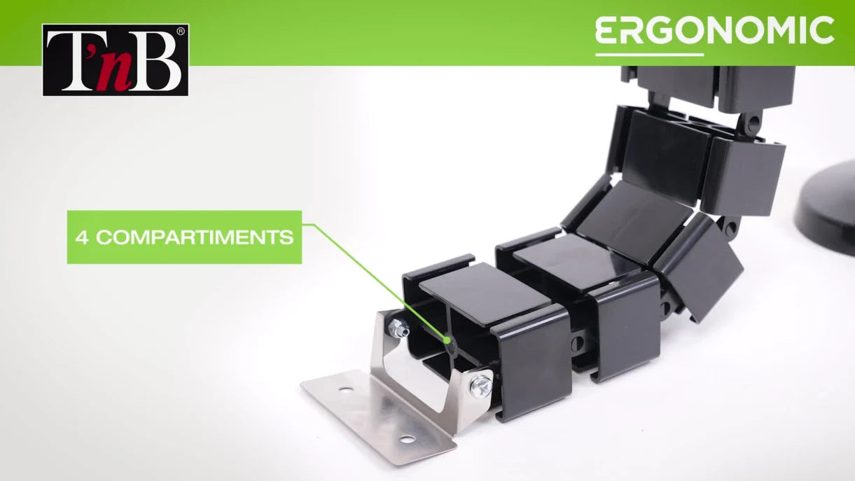 TNB Articulated cable manager with metallic base