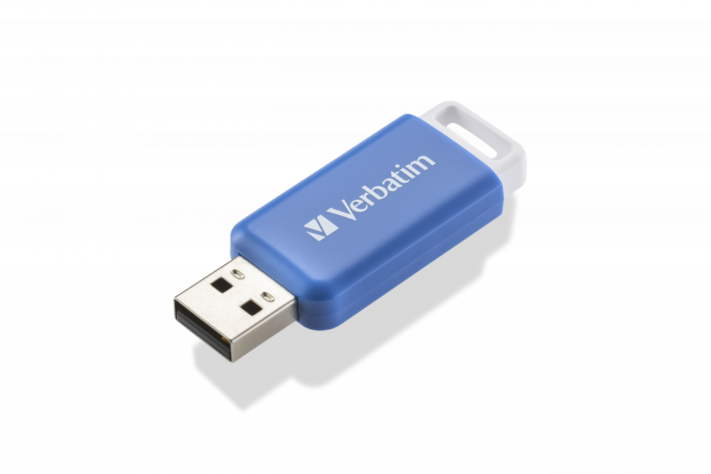 VERBATIM USB 64GB V DATABAR 2.0 ΜΠΛΕ