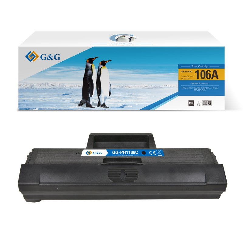 G&G Replacement Toner Cartridges for Hp W1106A