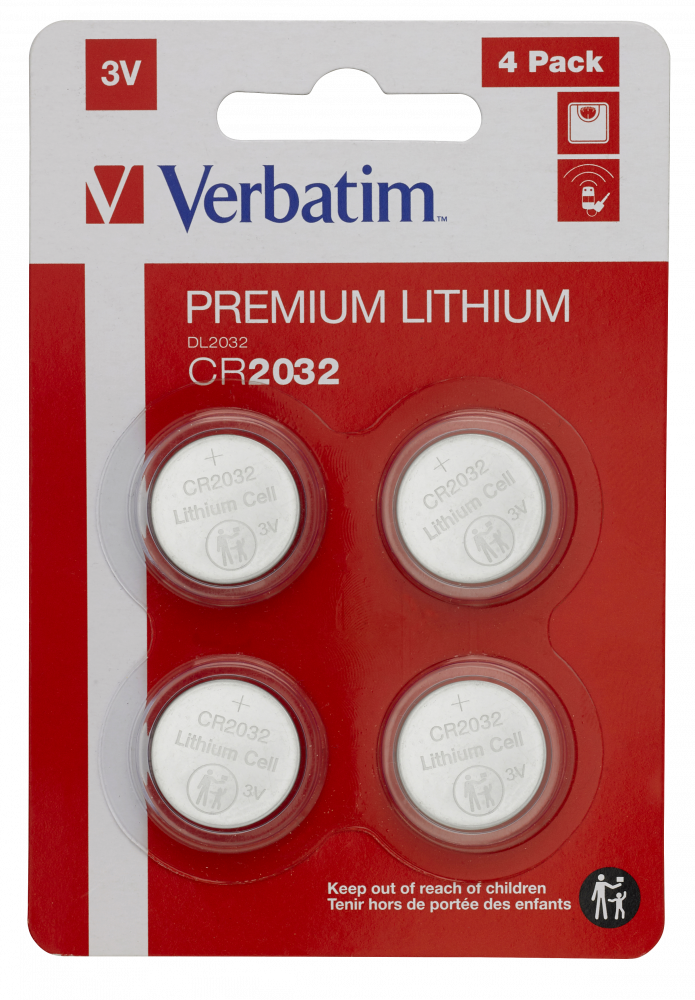 Lithium Battery CR2032 3V (4 PACK)