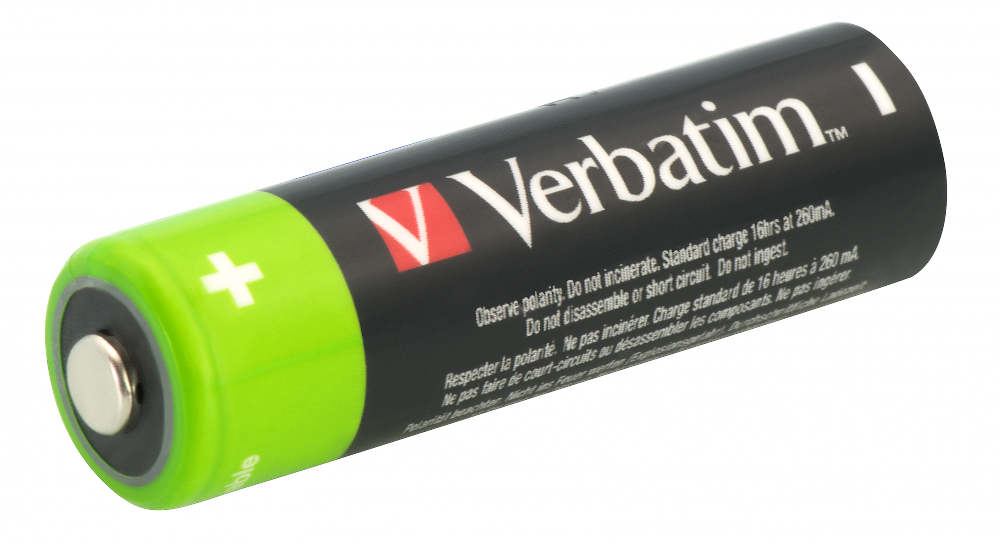 Verbatim Premium Alkaline Rechargeable Batteries HR6 AA (4 PACK)