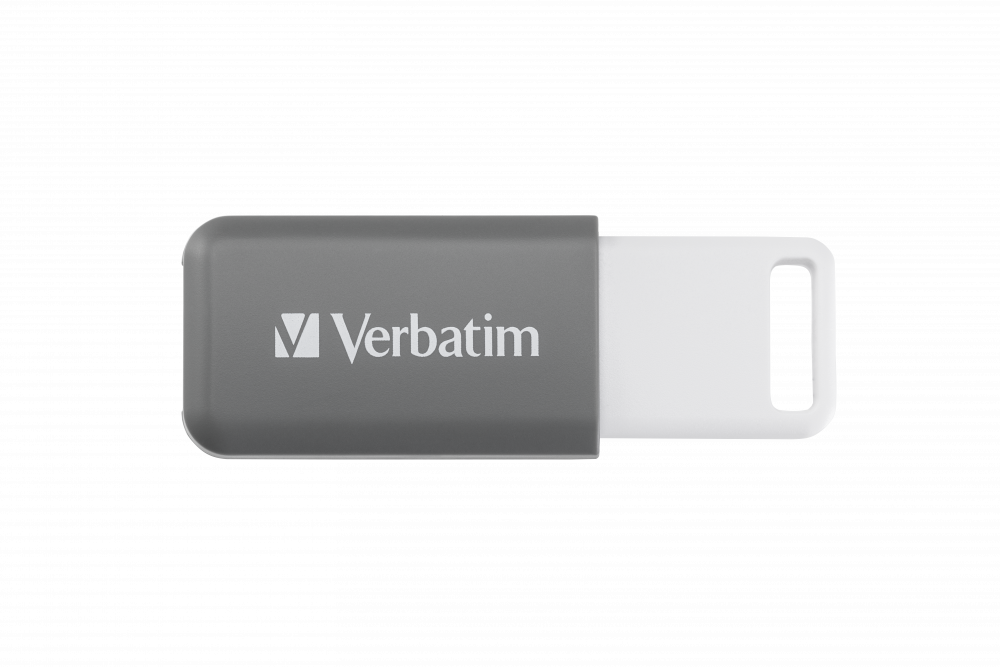 VERBATIM USB 128GB V DATABAR 2.0 ΓΚΡΙ