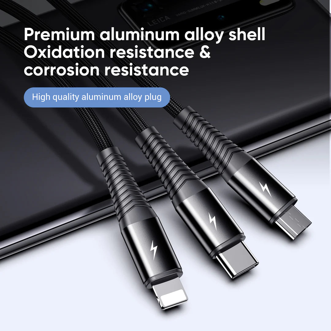 JOYROOM S-1230G4 3-in-1 charging cable-lightning+typec+micro/1.2M-black