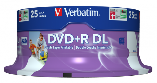 VERBATIM DVD+R DUAL LAYER DL SP-25 ΕΚΤΥΠΩΣΙΜΟ 8,5 GB 8X