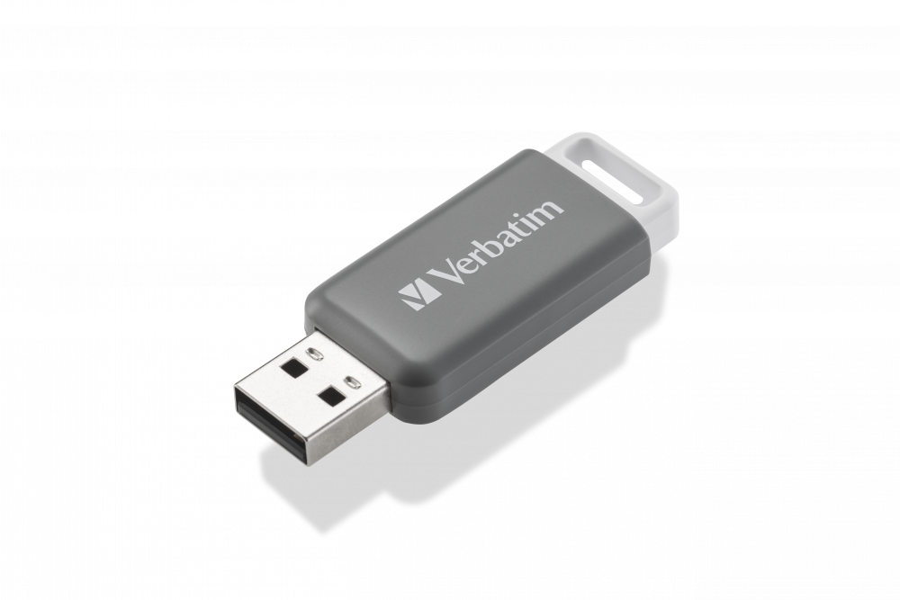 VERBATIM USB 128GB V DATABAR 2.0 ΓΚΡΙ