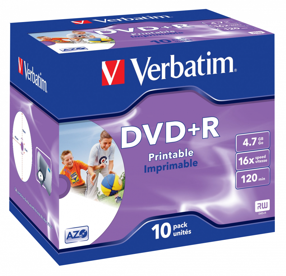 VERBATIM DVD+R 16X-JC-10PK-ΕΚΤΥΠΩΣΙΜΟ