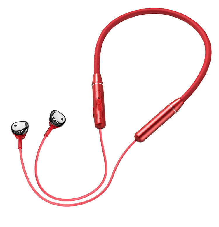 JR-D6 Wireless Sport Neckband Earphones-Red