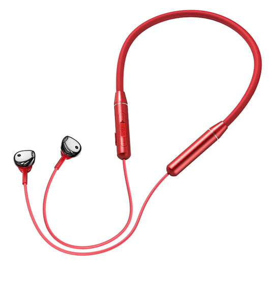 JR-D6 Wireless Sport Neckband Earphones-Red