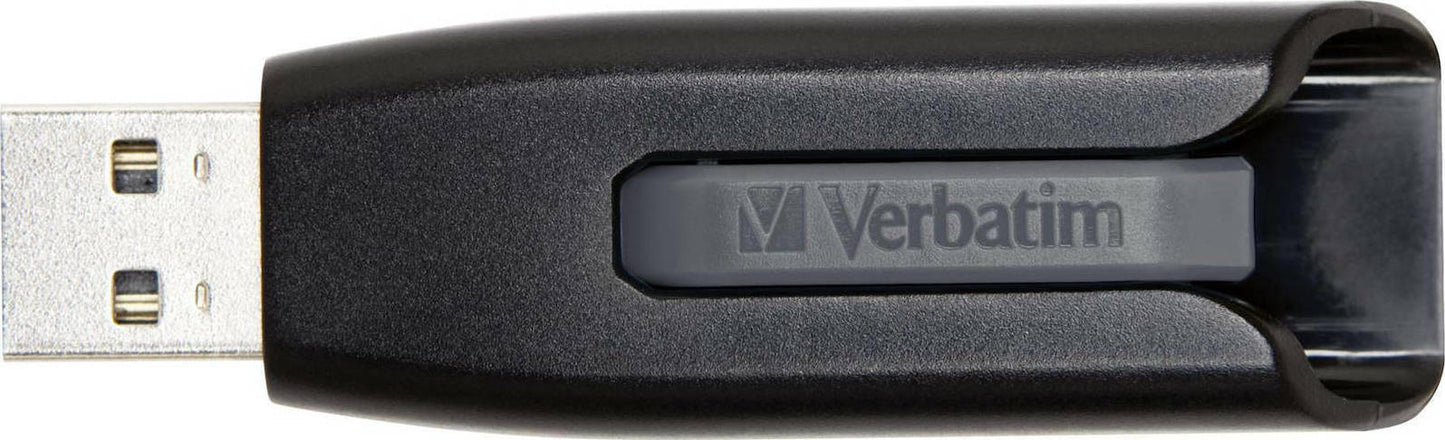VERBATIM USB 128GB 3.0 V3 ΓΚΡΙ ΝΕΟ ΚΑΤΑΣΤΗΜΑ N GO DRIVE