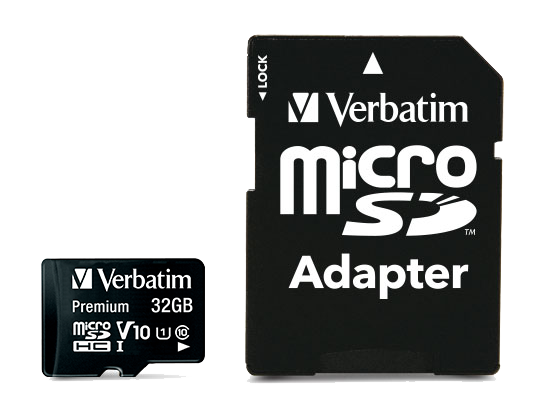 VERBATIM MicroSDHC 32GB CLASS 10 WITH ADAPTOR