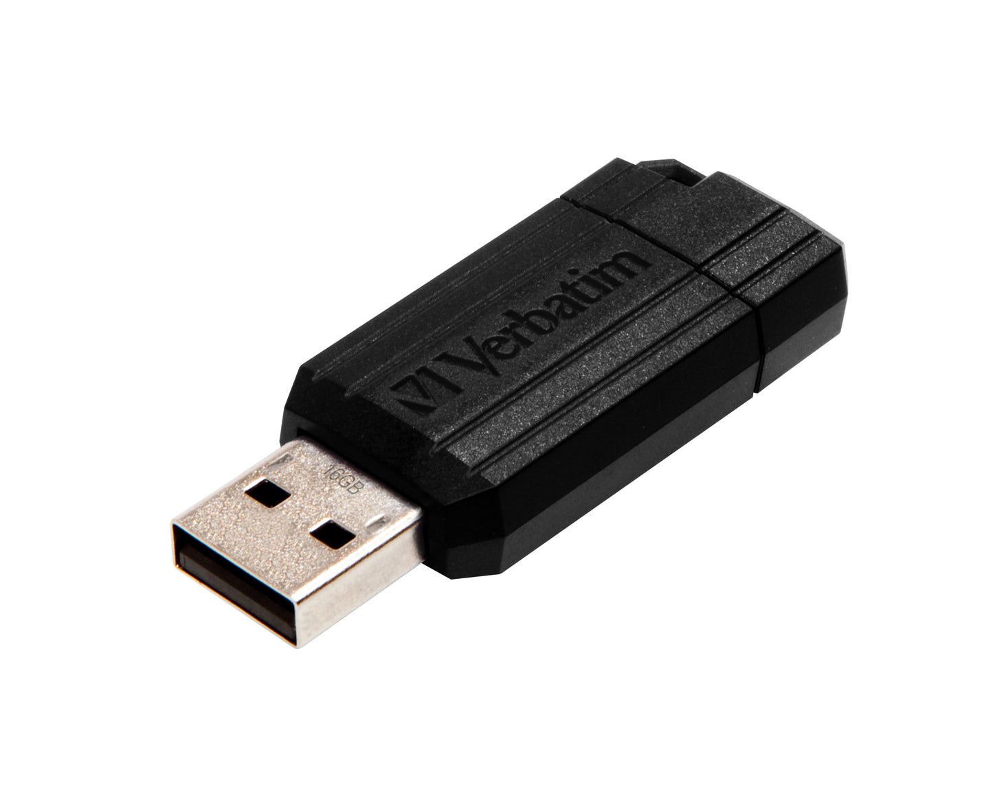 USB 16GB  BLACK PINSTRIPE VERBATIM