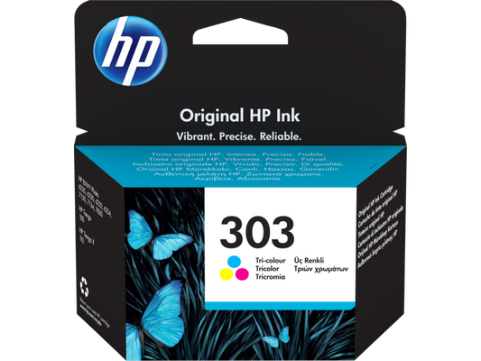 HP Ink Cartridge, T6N01AE,303, Tri-Colour