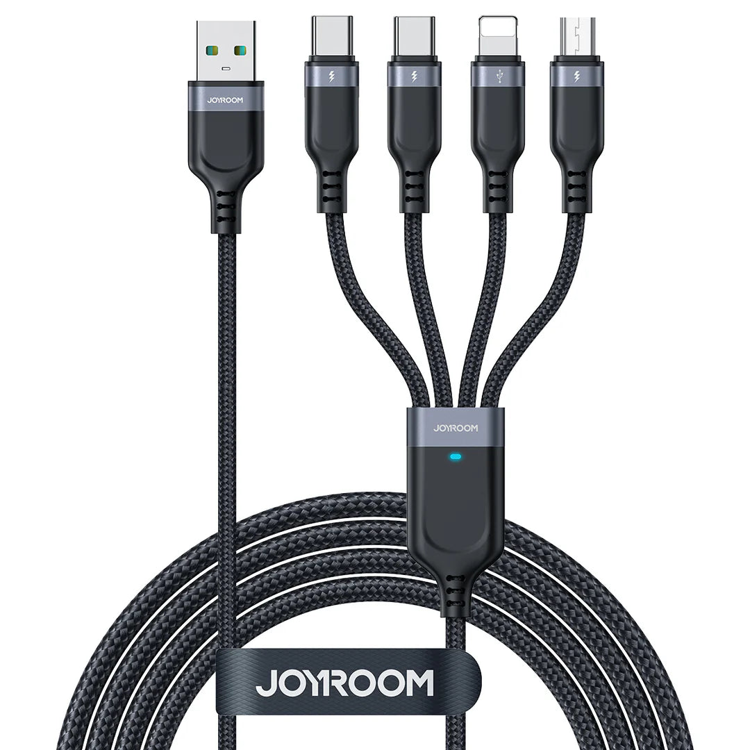 JOYROOM S-A18 Multi-Use Series 3.5A USB-A to Type-C*2+Type-C+Micro 4-in-1 DATA CABLE