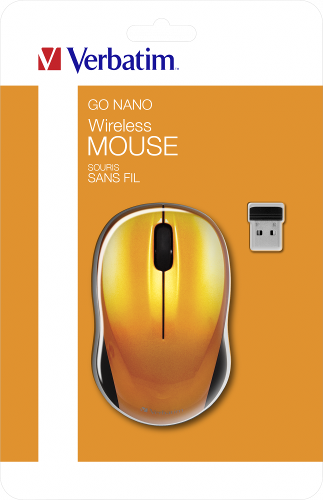 VERBATIM MOUSE GO NANO WIRELESS VOLCANIC ORANGE